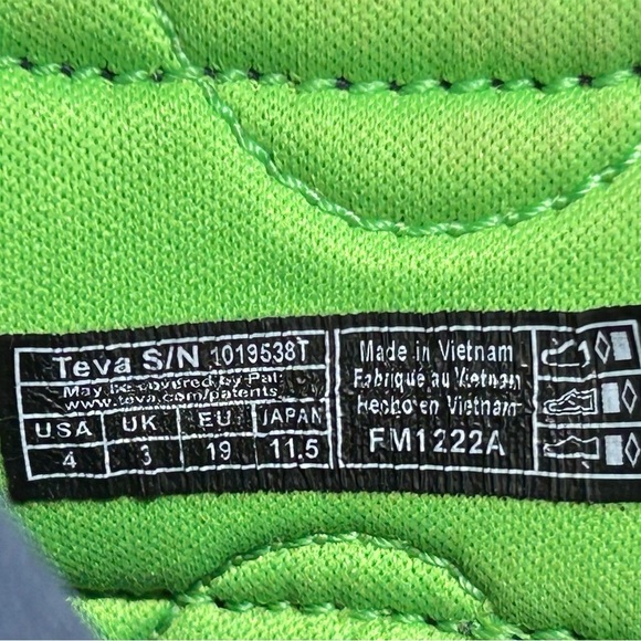 Teva Toddler Kids Blue Psychone XLT Hook/Loop Closure Sport Sandal Shoes SZ US 4 - Picture 9 of 9